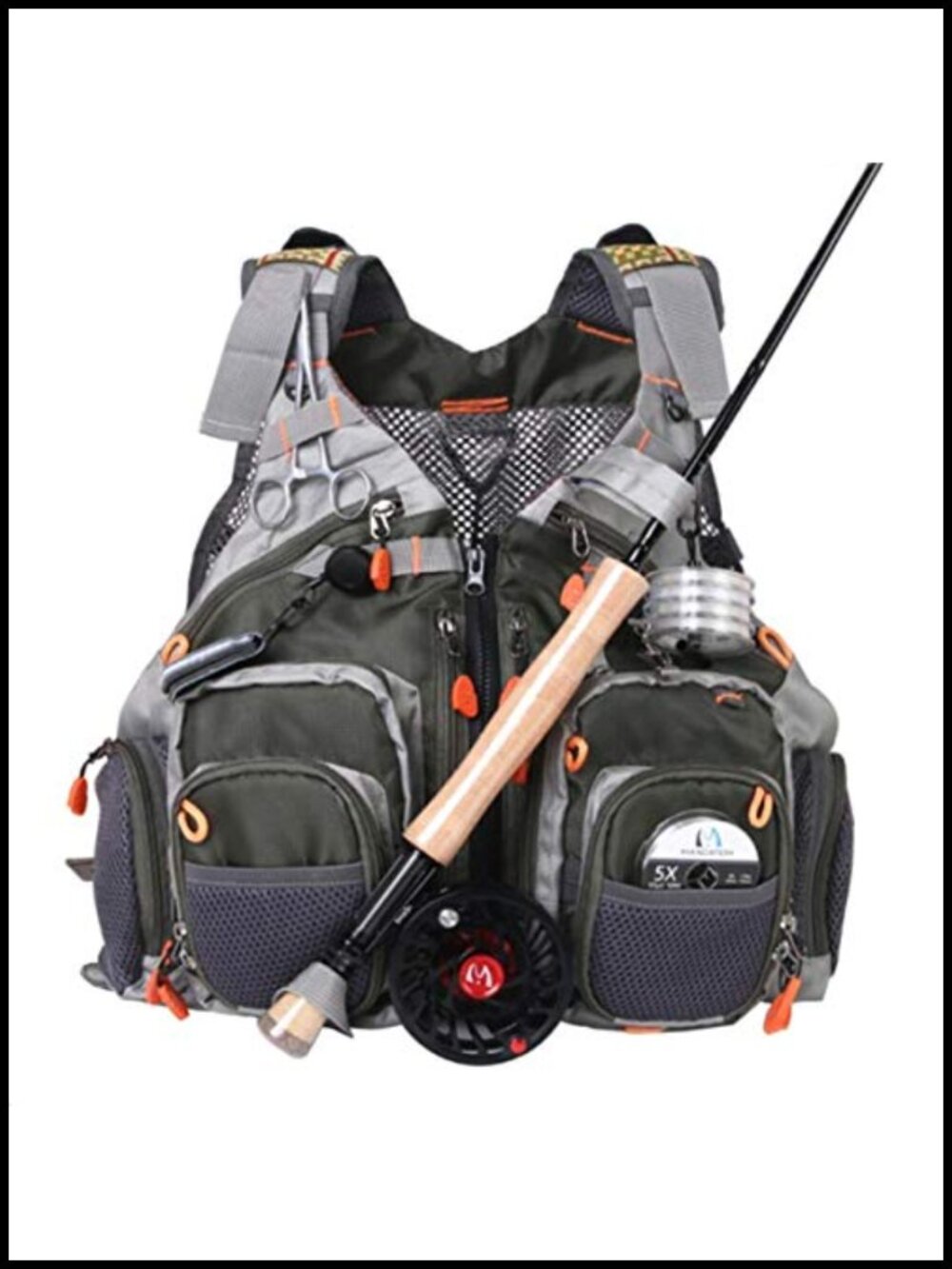 Fly Fishing Vest Pack Adjustable One Size Fits Most with 17 Pockets